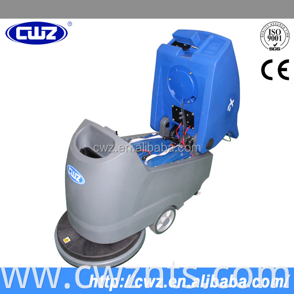 Easy operated small manual floor scrubber dryer,scrubber drier